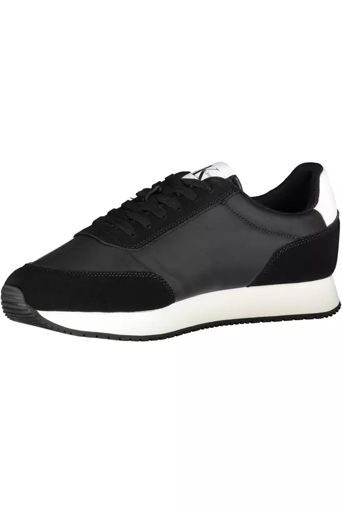 Black Polyester Sneaker