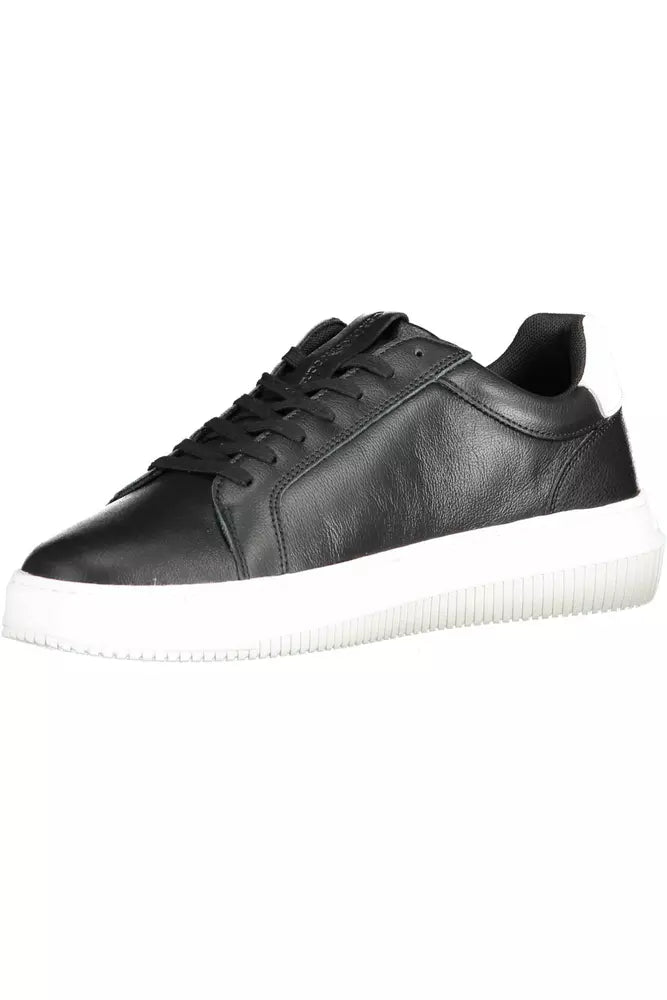 Black Polyester Sneaker