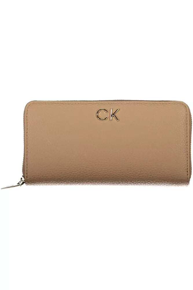 Beige Polyester Wallet