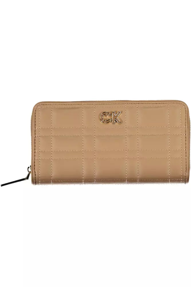 Beige Polyester Wallet