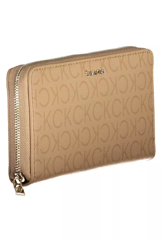 Beige Polyester Wallet