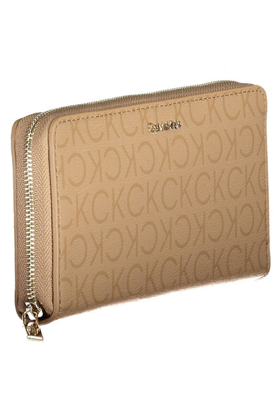 Beige Polyester Wallet