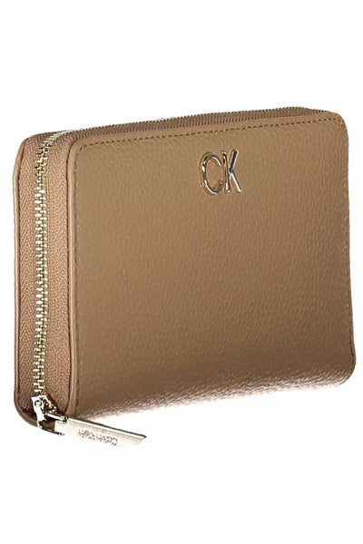 Beige Polyester Wallet