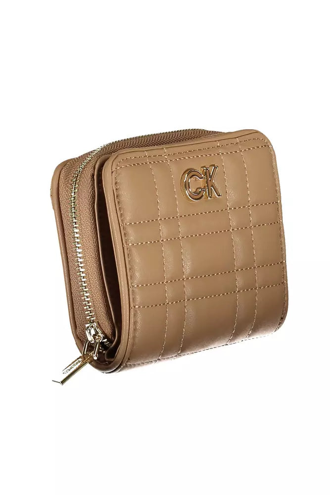 Beige Polyester Wallet