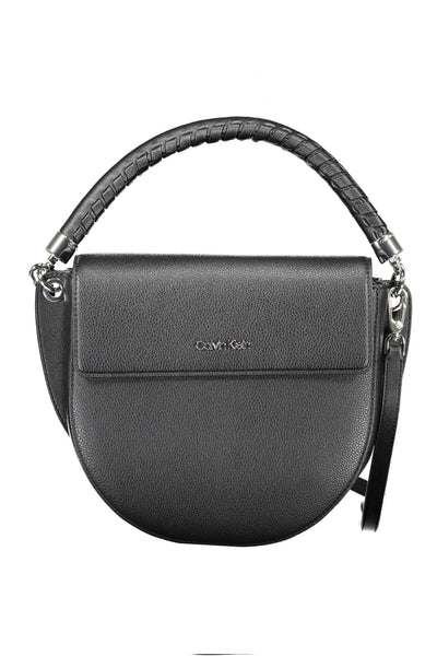 Black Polyurethane Handbag