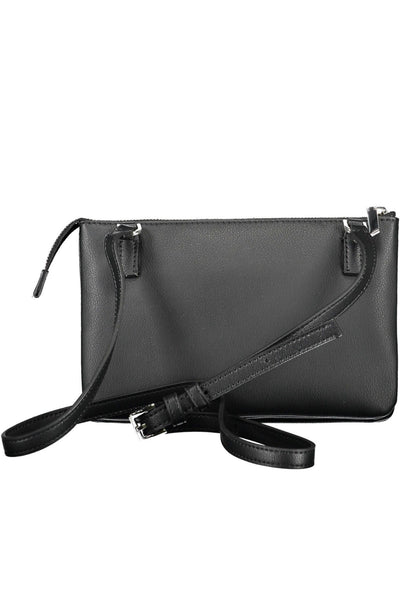 Black Polyurethane Handbag