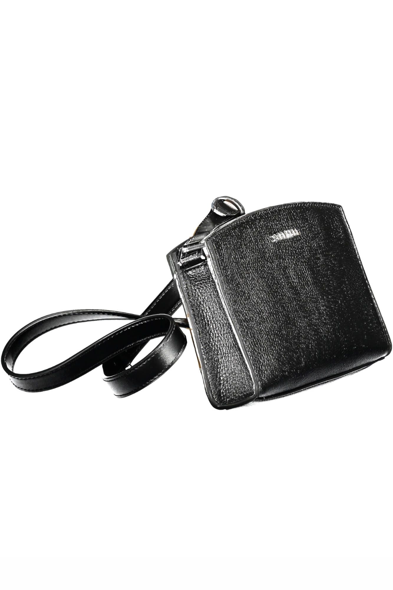 Black Polyurethane Handbag