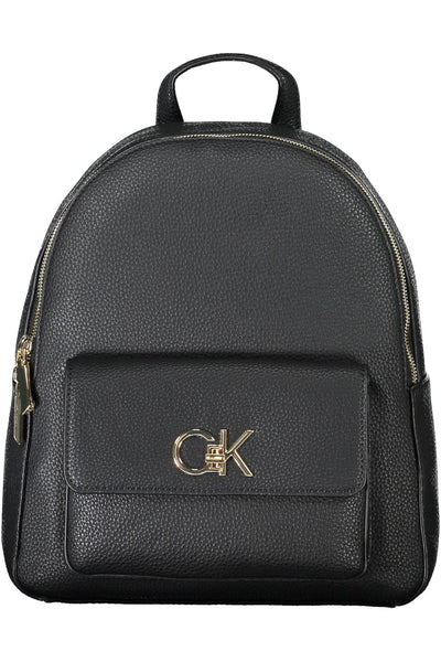 Black Polyester Backpack