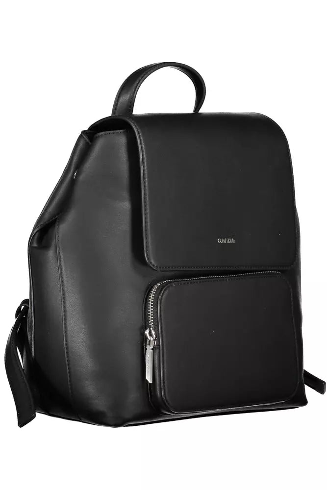 Black Polyester Backpack