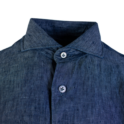 Denim Effect Linen Shirt