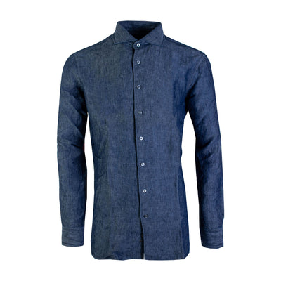 Denim Effect Linen Shirt