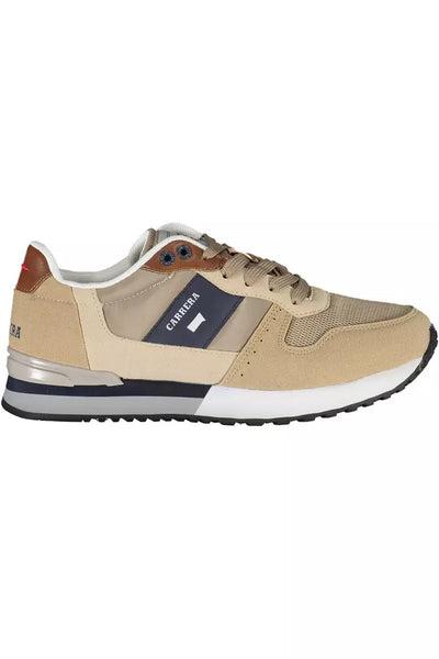 Beige Polyester Sneaker