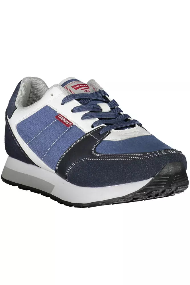 Blue Polyester Sneaker