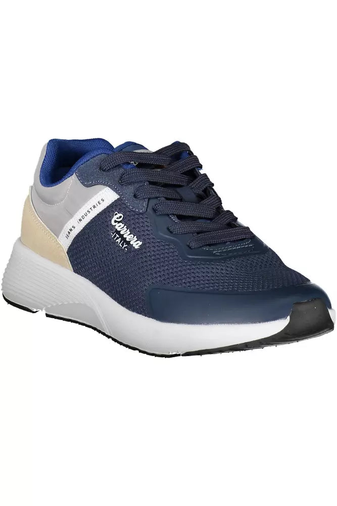 Blue Polyester Sneaker