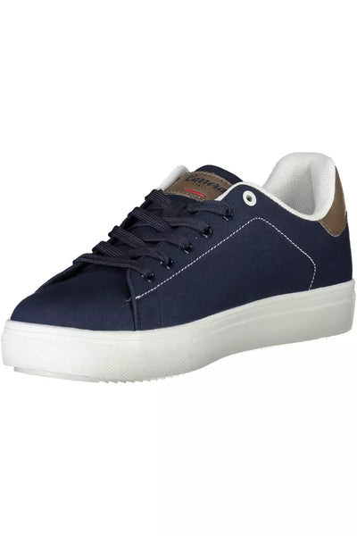 Blue Polyester Sneaker