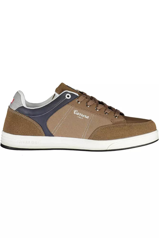 Brown Polyester Sneaker