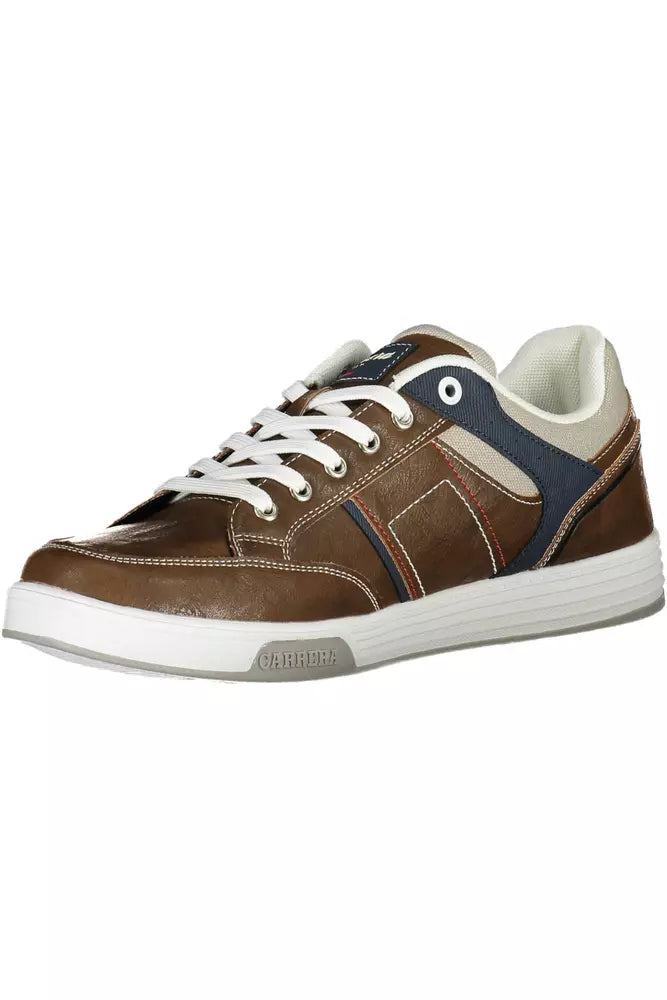 Brown Polyester Sneaker