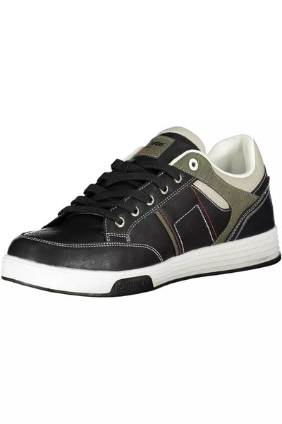 Black Polyester Sneaker