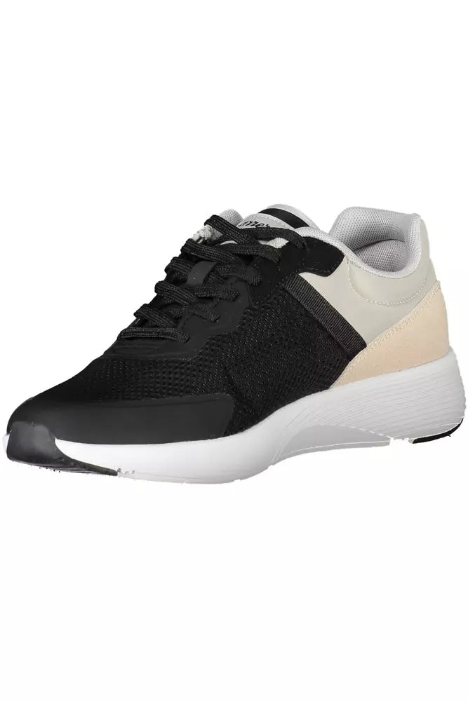 Black Polyester Sneaker