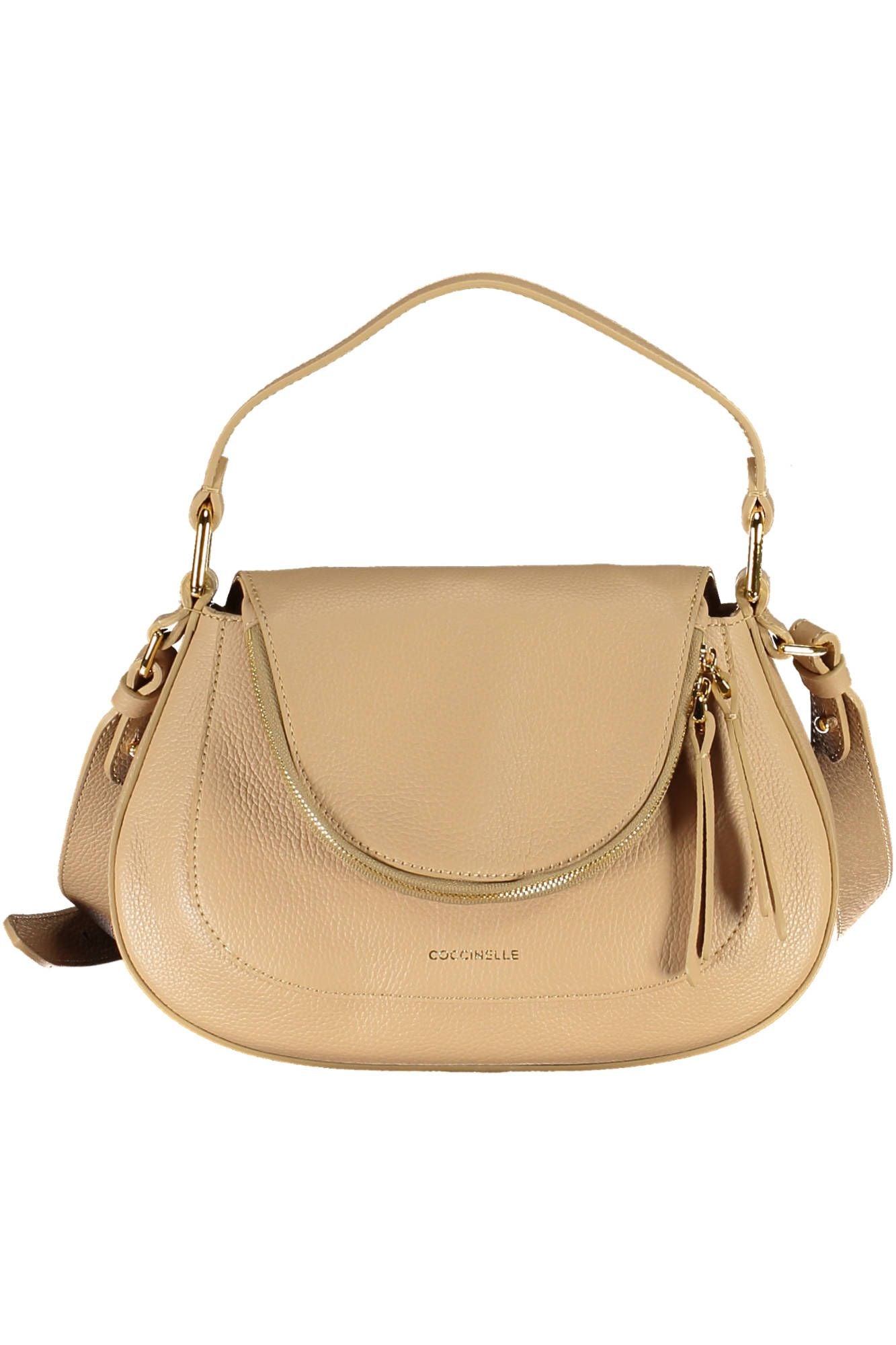 Beige Leather Handbag