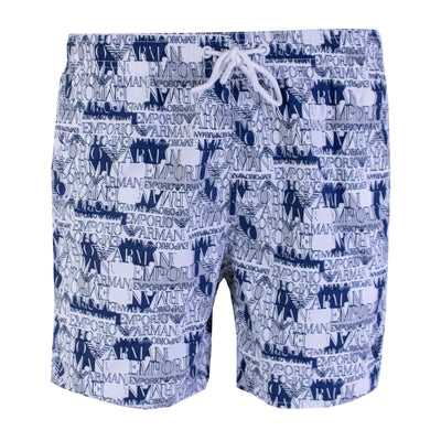 Swim Shorts With Logo Stamp