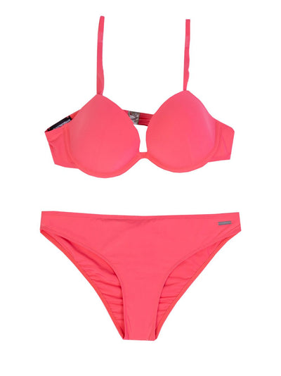 Underwire Bikini Triangle Bikini In Fuxia