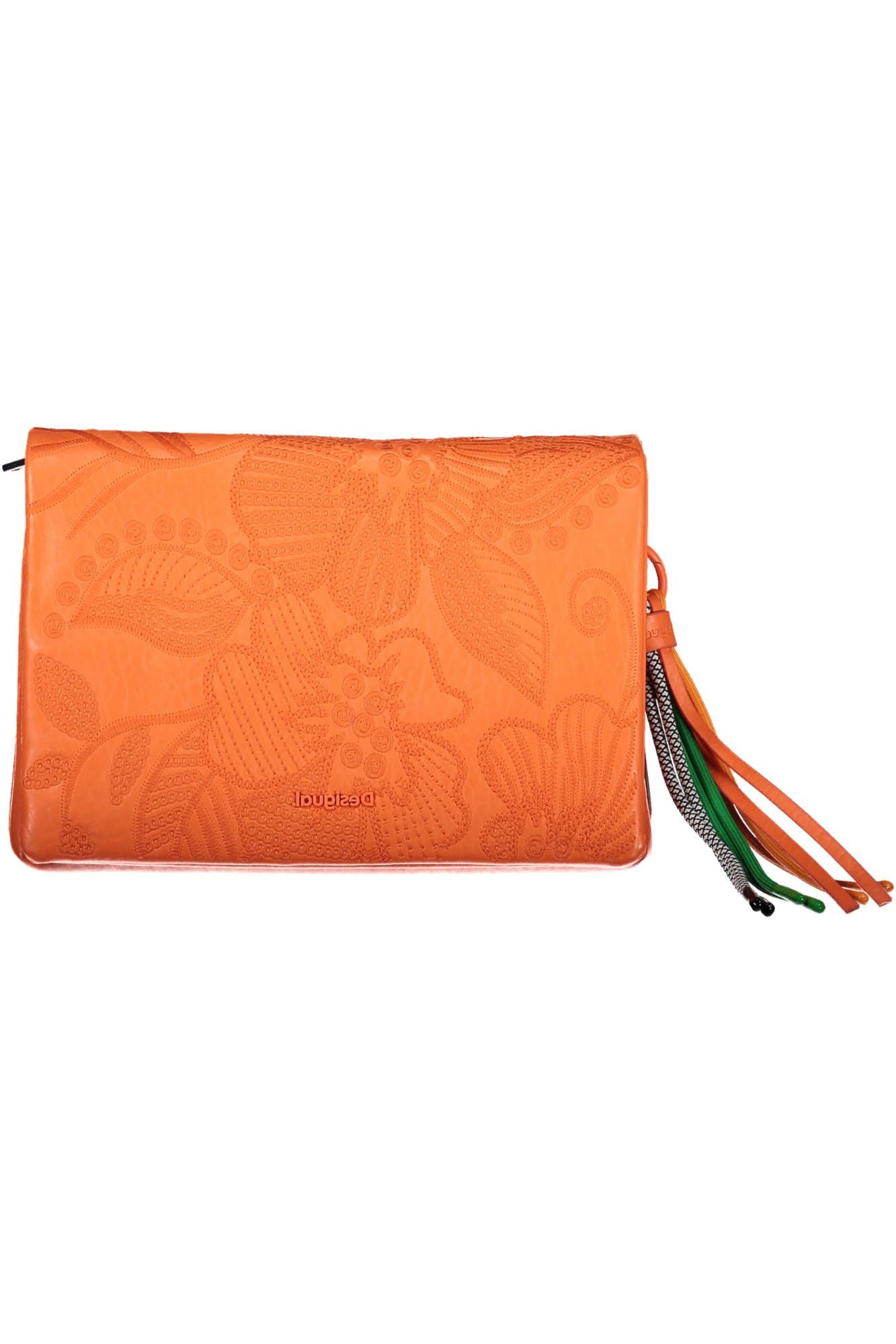 Orange Polyurethane Handbag