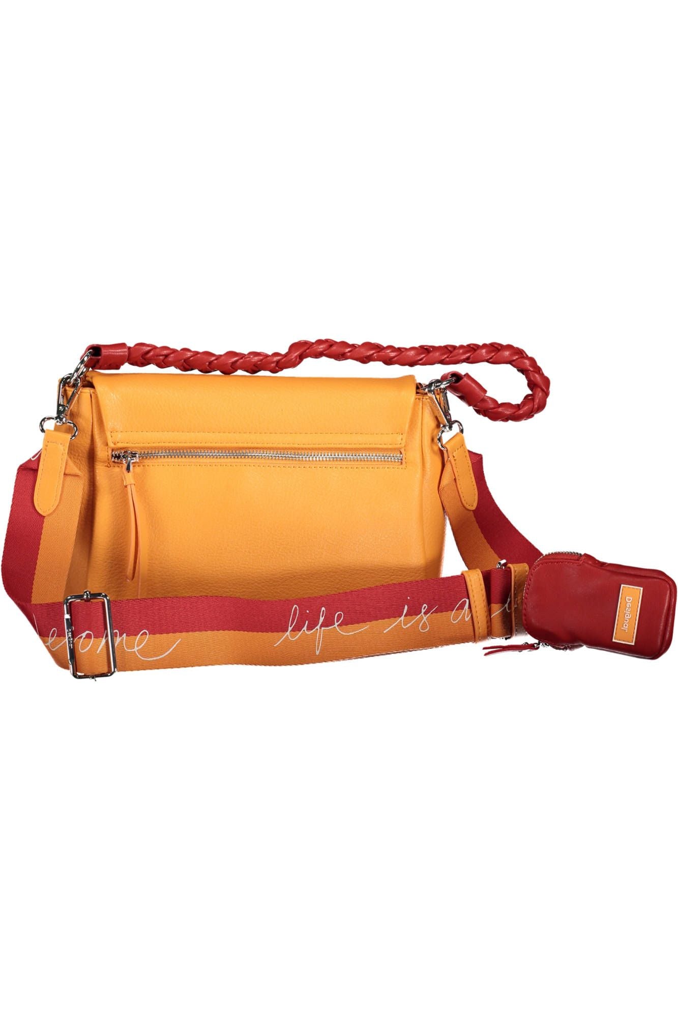 Orange Polyurethane Handbag