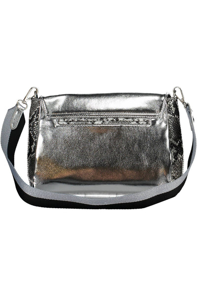 Silver Polyurethane Handbag