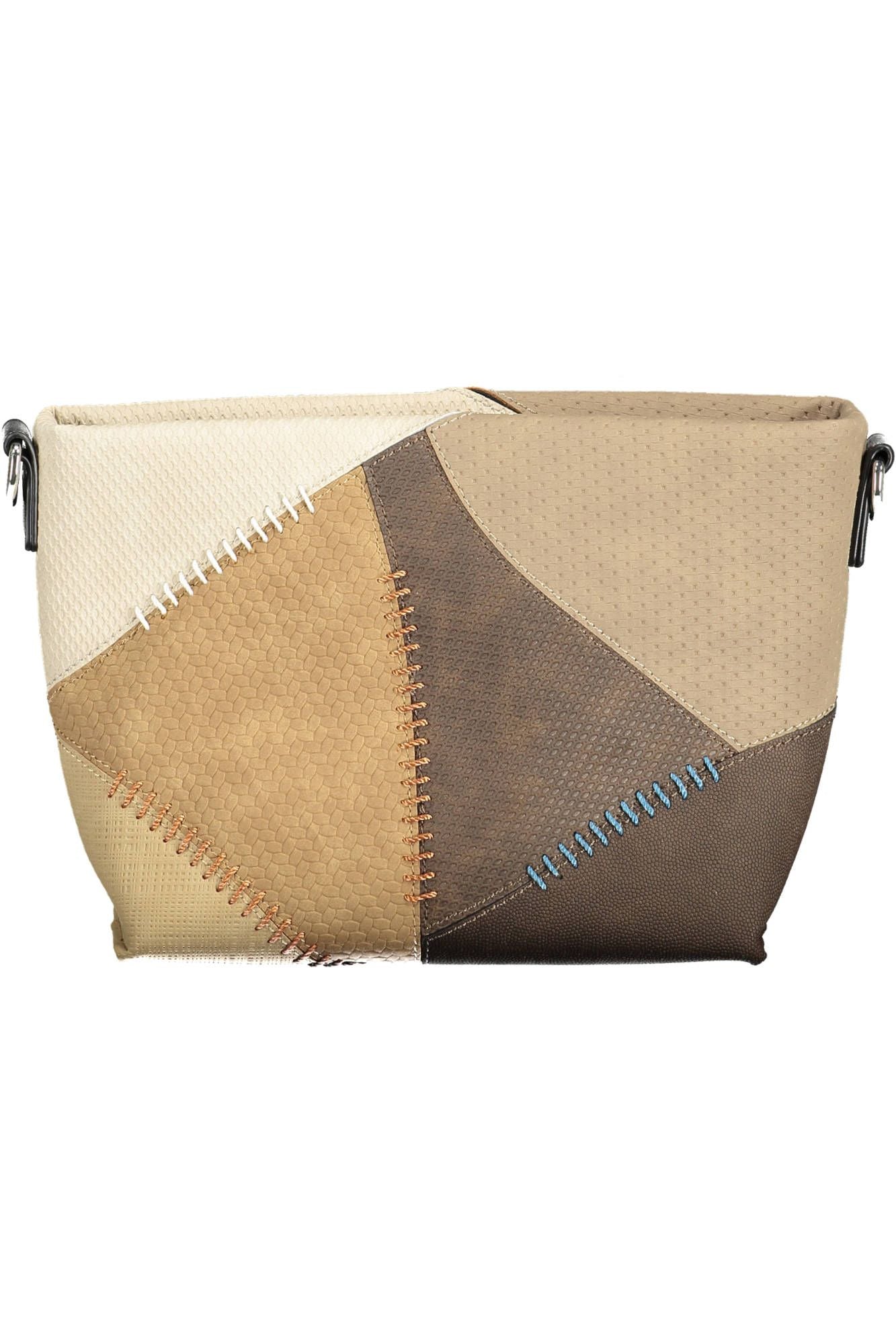 Beige Polyurethane Handbag