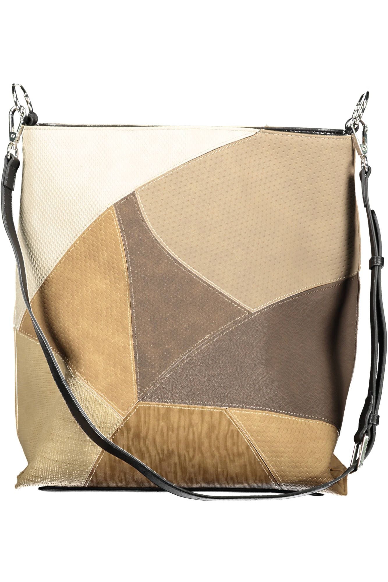 Beige Polyurethane Handbag