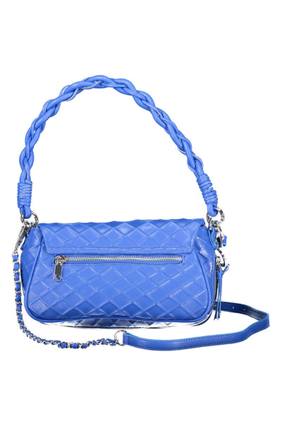 Blue Polyurethane Handbag