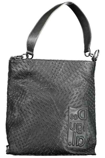 Black Polyurethane Handbag