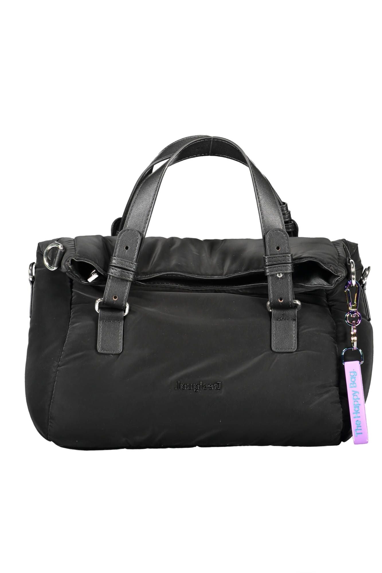 Black Polyester Handbag