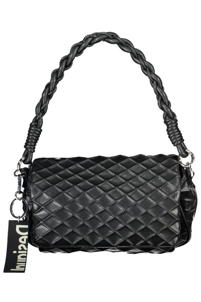 Black Polyurethane Handbag