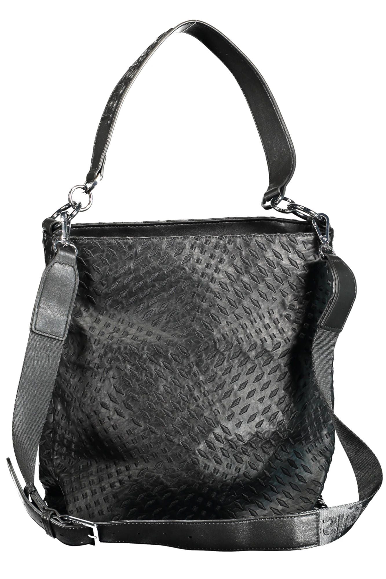 Black Polyurethane Handbag