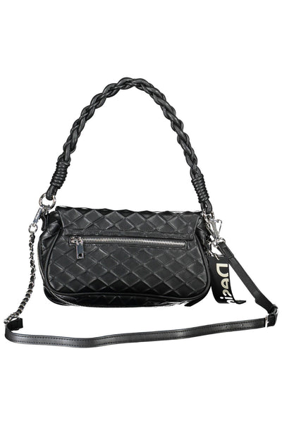 Black Polyurethane Handbag