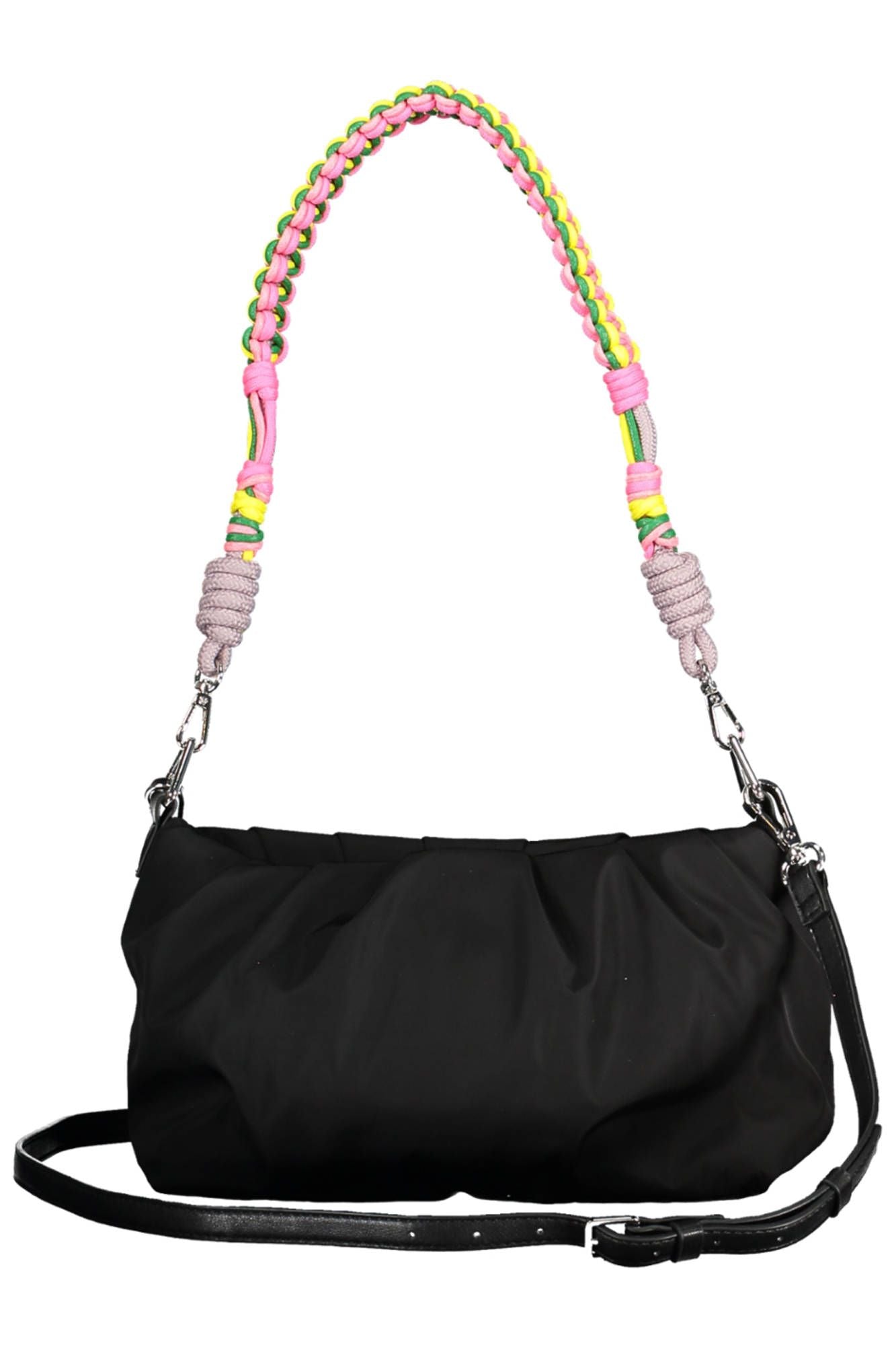 Black Polyester Handbag