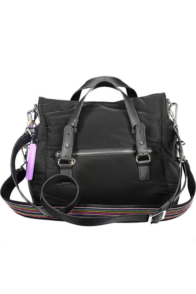 Black Polyester Handbag