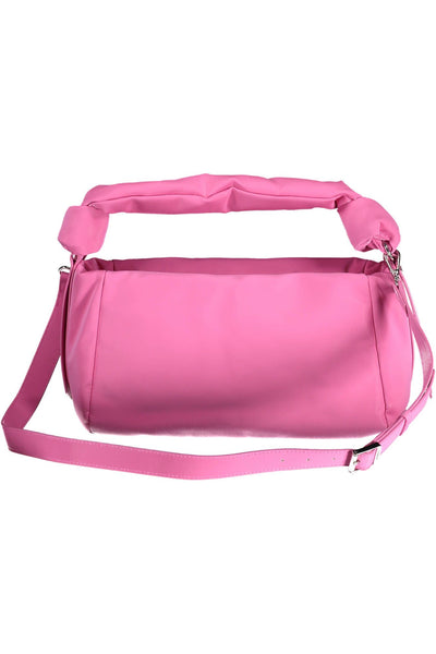 Pink Polyester Handbag