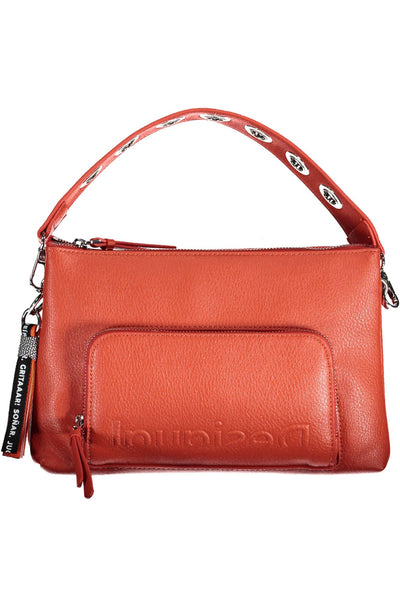 Red Polyurethane Handbag