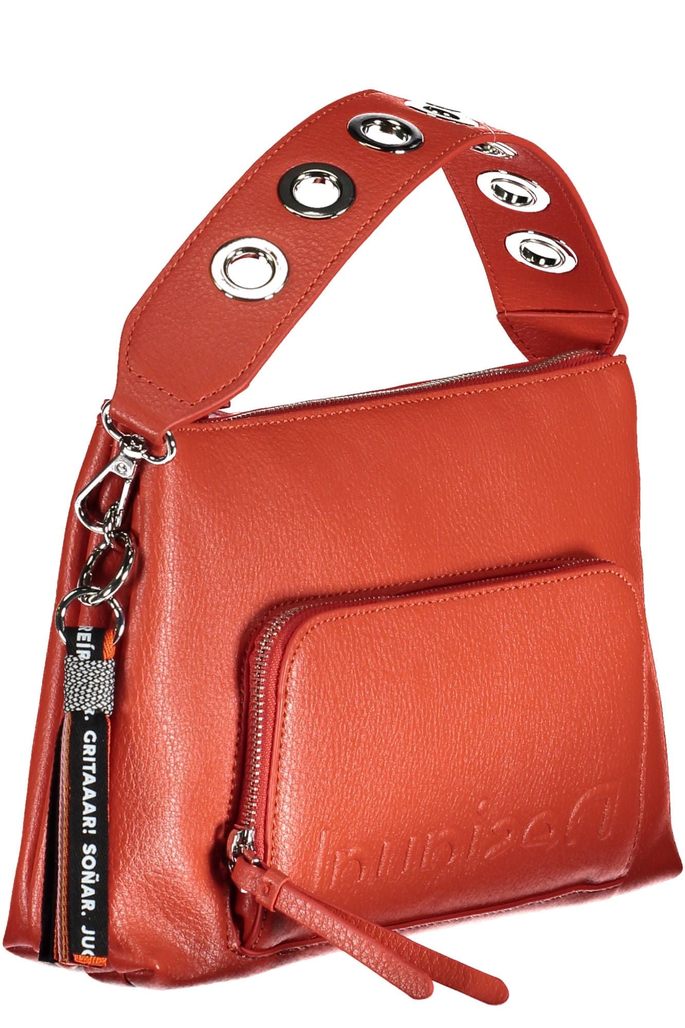 Red Polyurethane Handbag