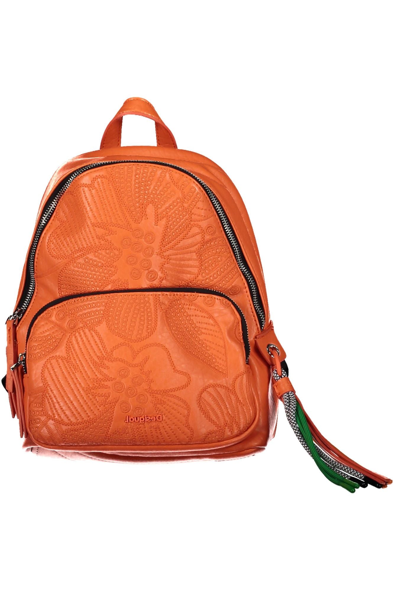 Orange Polyurethane Backpack