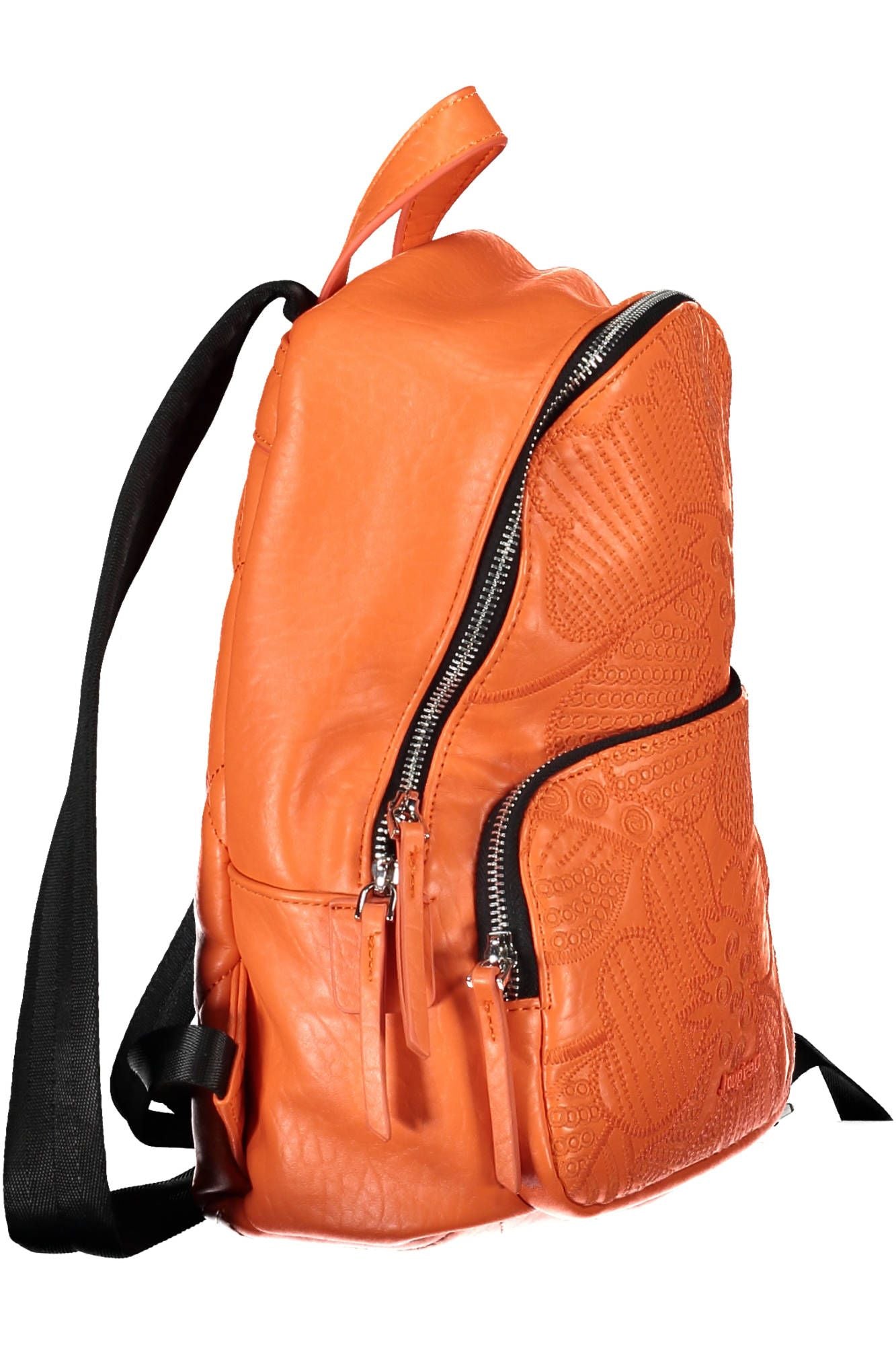 Orange Polyurethane Backpack