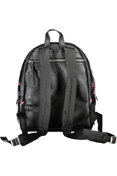 Black Polyurethane Backpack