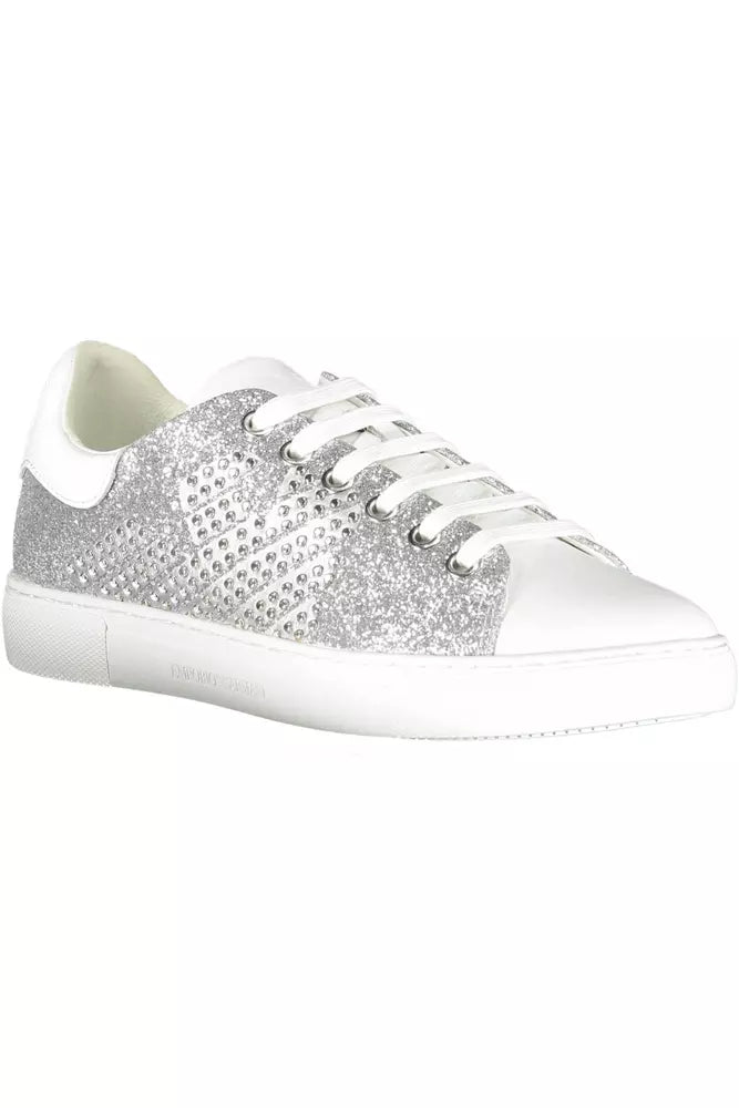 Silver Polyester Sneaker