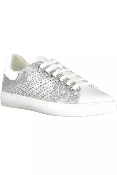 Silver Polyester Sneaker