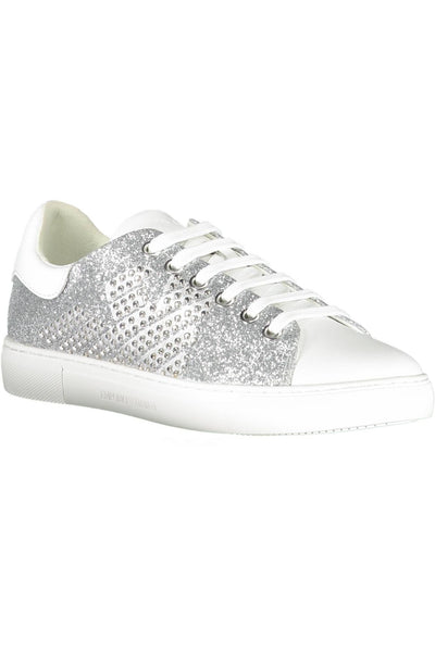 Silver Polyester Sneaker