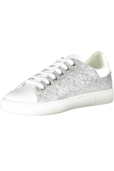 Silver Polyester Sneaker