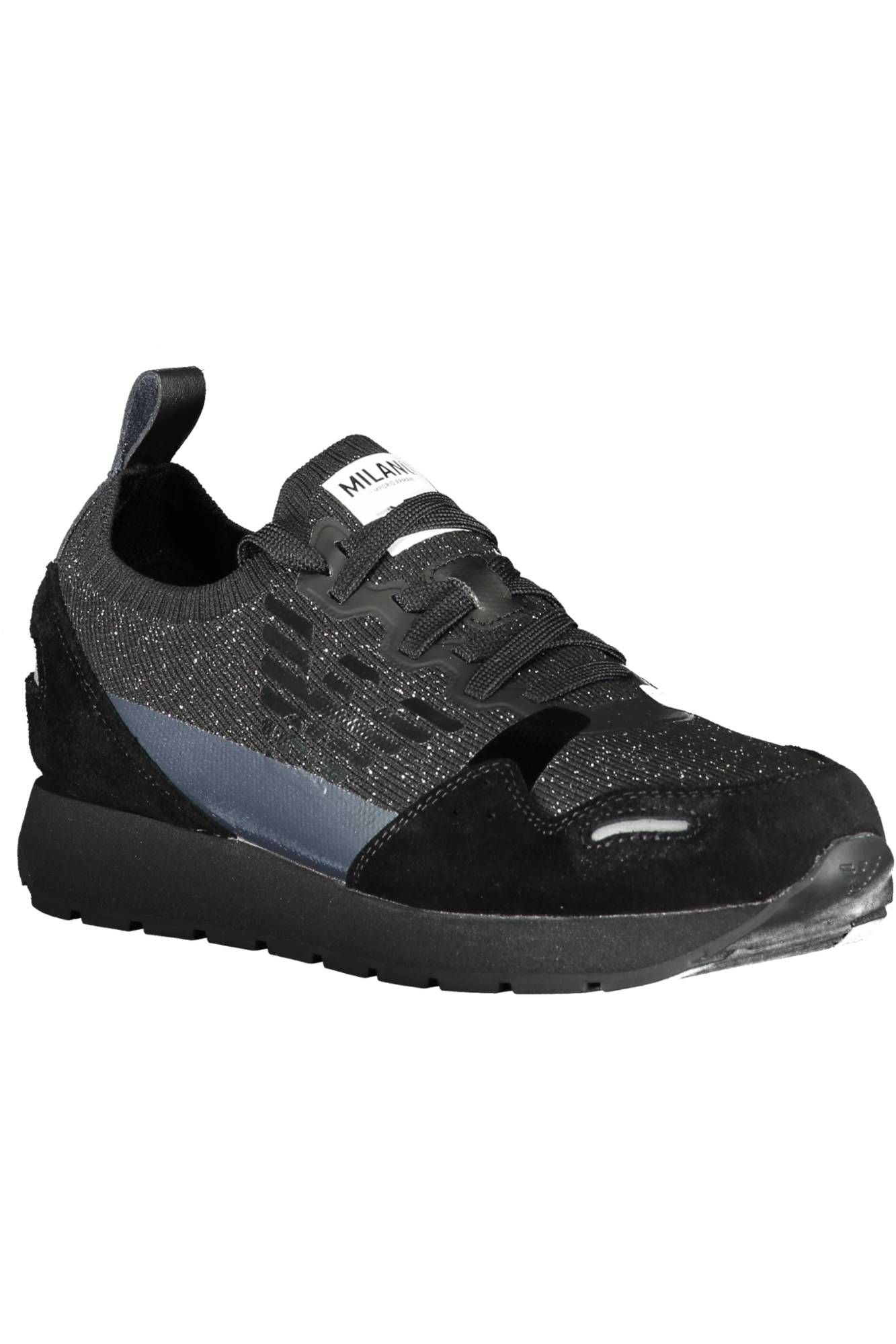 Black Polyester Sneaker